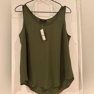 NWT J. Crew Olive Sleeveless Top - Women’s Size 6